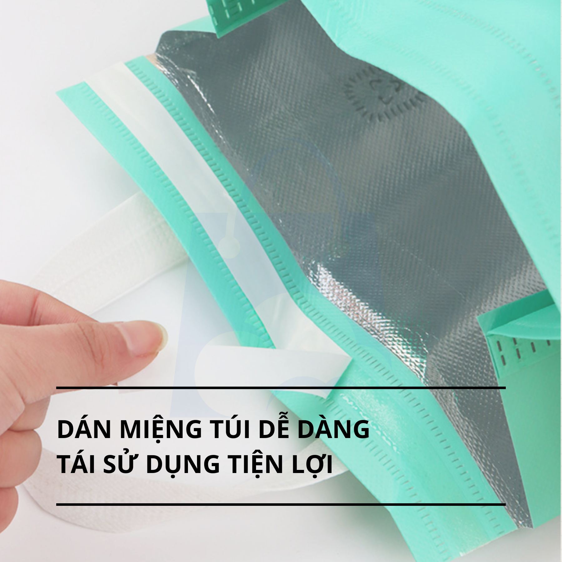 Túi Giữ Nhiệt 2 Ly Size Nhỏ (26×21×11cm) – Lót Nhôm, Đựng Đồ Ăn, Màu Sắc Đẹp Mắt Dán miệng túi tiện lợi