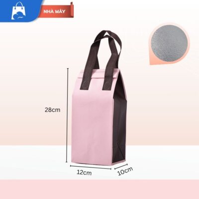 Túi giữ nhiệt hồng - nâu 10