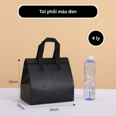 Combo 10 Túi Giữ Nhiệt – Nhà Mây Túi giữ nhiệt trà sữa đen size 24-24-15cm