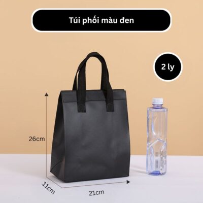 Combo 10 Túi Giữ Nhiệt – Nhà Mây Túi giữ nhiệt trà sữa đen size 26-21-11cm
