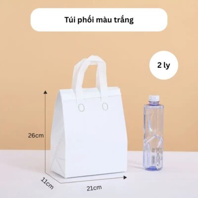 Combo 10 Túi Giữ Nhiệt – Nhà Mây Túi giữ nhiệt trà sữa trắng size 26-21-11cm