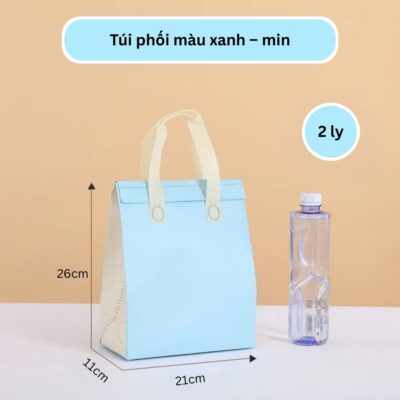 Combo 10 Túi Giữ Nhiệt – Nhà Mây Túi giữ nhiệt trà sữa xanh-min size 26-21-11cm