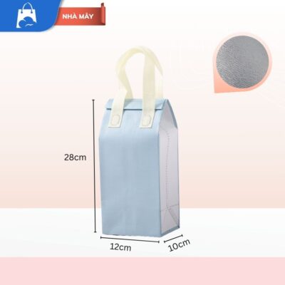 Túi Giữ Nhiệt Xanh Min – 4 Size – Lót Nhôm Giữ Nhiệt, Chống Thấm, Giao Đồ Ăn Túi giữ nhiệt xanh - min 10