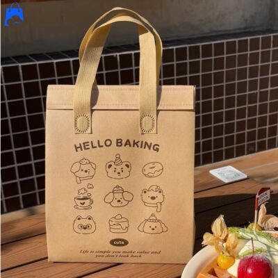 Túi Giữ Nhiệt Bánh Kem thiết kế quai xách chắc chắn, tiện lợi cho việc giao hàng và mang bánh đi xa.