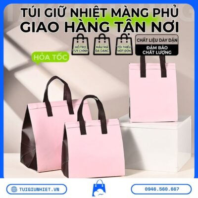 Túi giữ nhiệt đựng thực phẩm cho shipper giao hàng với nhiều mẫu mã, nhận in logo thương hiệu, phù hợp quán ăn, trà sữa và cà phê.